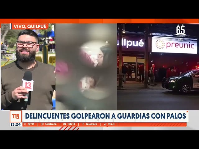 ⁣Violento turbazo en supermercado en Quilpué