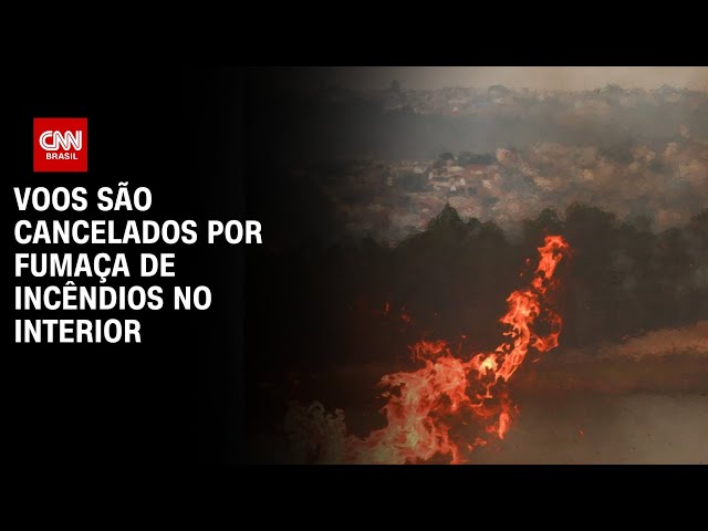 ⁣Voos são cancelados por fumaça de incêndios no interior | AGORA CNN