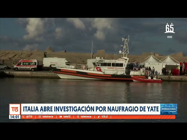 ⁣Italia abre investigación por naufragio de yate