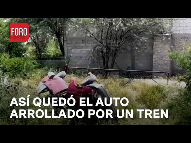 Imágenes del auto arrollado por el tren en El Marqués, Querétaro - Las Noticias