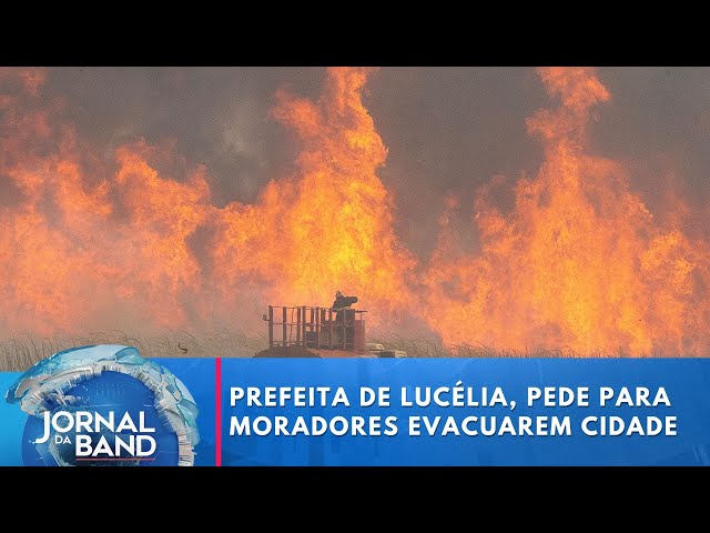 Prefeita de Lucélia - SP, pede para moradores evacuarem a cidade | Jornal da Band