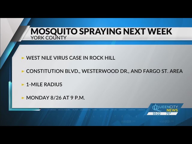 ⁣Crews to spray for mosquitoes after West Nile case confirmed in Rock Hill