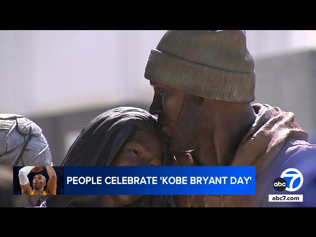 ⁣Kobe Bryant fans pay tribute to Lakers legend on Mamba Day