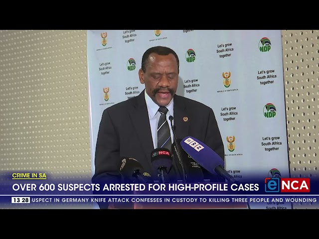 ⁣Crime In SA | Over 600 suspects arrested for high profile cases