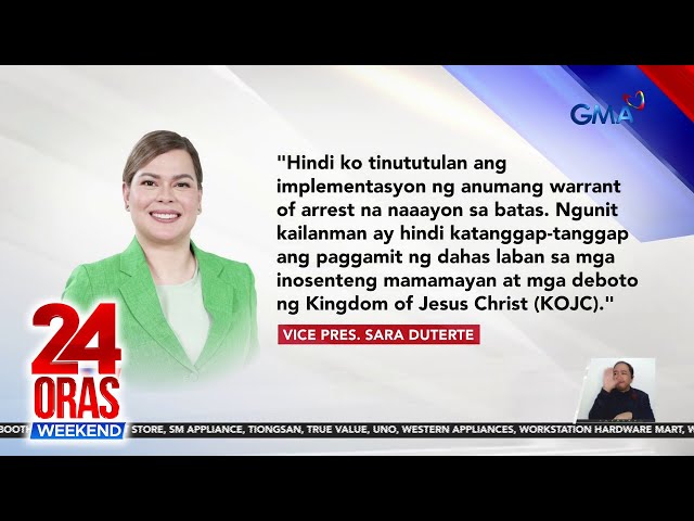 ⁣Mag-amang Vice President Sara Duterte at dating Pangulong Rodrigo Duterte,... | 24 Oras Weekend