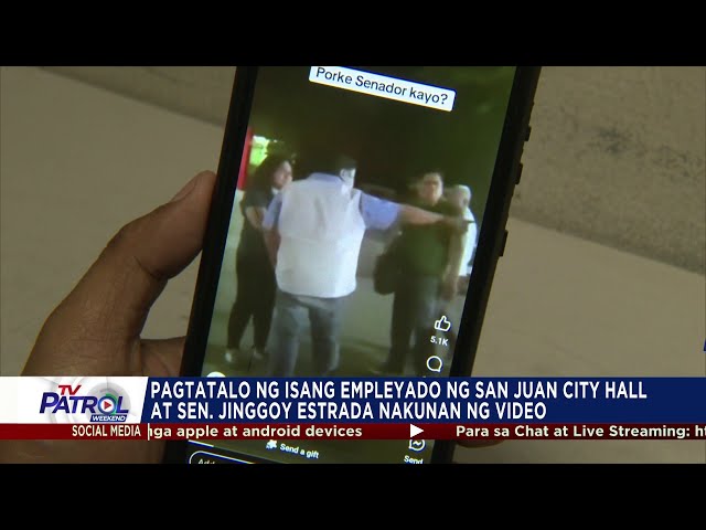 ⁣Komprontasyon ng empleyado ng San Juan City Hall vs Sen. Jinggoy Estrada, viral