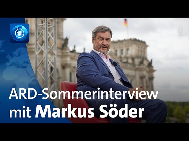 ⁣ARD-Sommerinterview mit Markus Söder, CSU-Vorsitzender