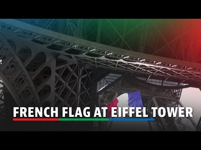 ⁣French raise flag at Eiffel Tower to mark 80 years of Paris liberation from Nazis | ABS-CBN News