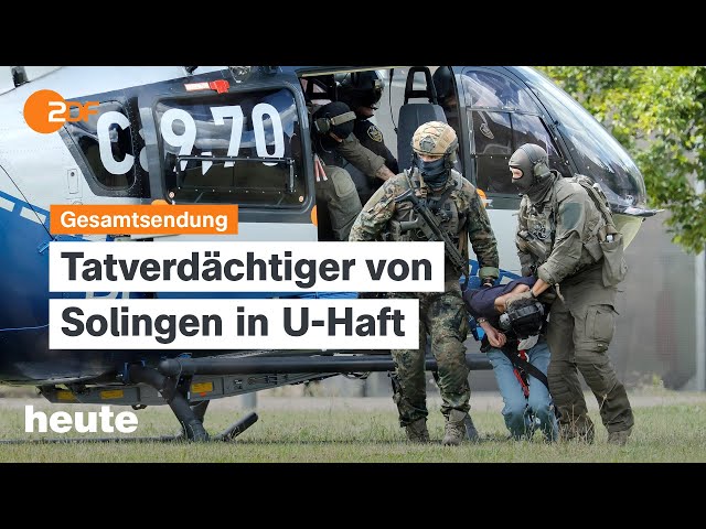 heute 19:00 Uhr vom 25.08.2024 Solingen: Haftbefehl, Sommerinterview Steinmeier, Hisbollah Angriff