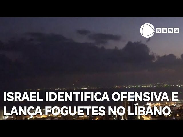 ⁣Israel identifica ofensiva e lança foguetes no sul do Líbano