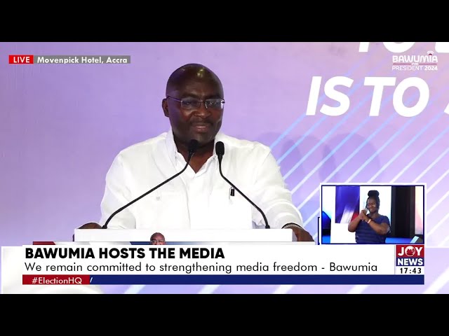 ⁣Bawumia hosts the media; pledges to run a campaign of Ideas and policies. Full video