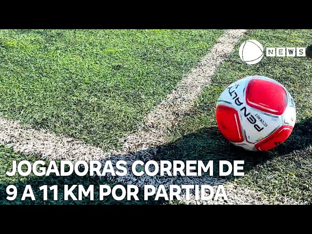 ⁣Jogadoras de futebol correm de 9 a 11 km por partida