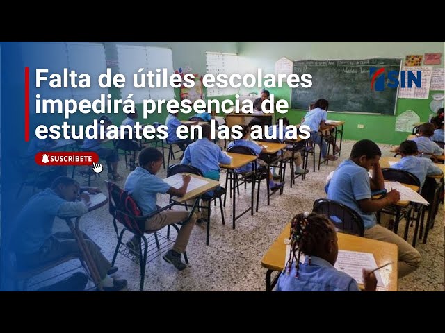 ⁣Falta de útiles escolares impedirá presencia de estudiantes en las aulas