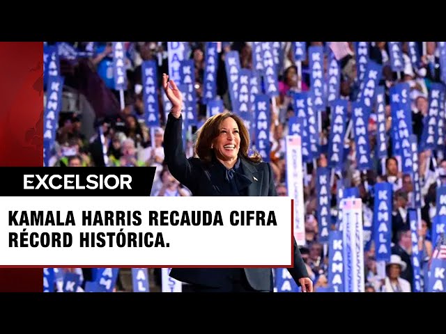 Kamala Harris recaudó 540 millones de dólares en más de un mes; ¡es récord!