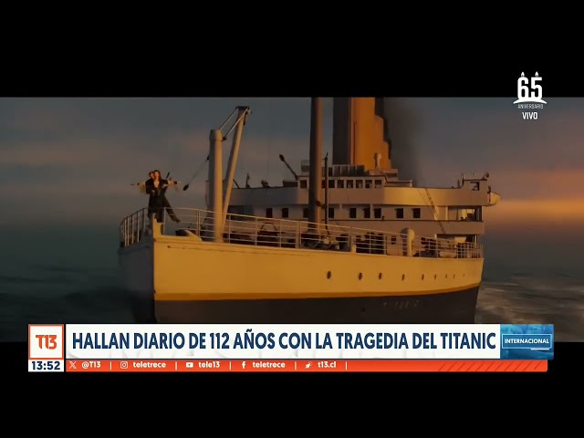 ⁣Hallan diario de 112 años con la tragedia del Titanic