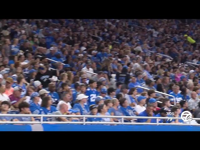 ⁣Fans pack stands, wow Dan Campbell at Lions preseason finale