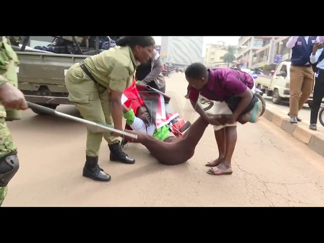 ⁣Climate activists protest against construction of oil pipeline