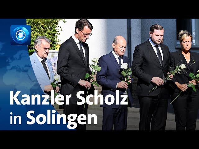 Solingen: Kanzler Scholz gedenkt der Anschlagsopfer