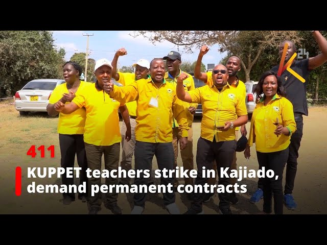 ⁣KUPPET teachers strike in Kajiado, demand permanent contracts