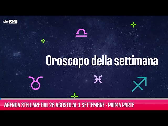 ⁣Agenda stellare dal 26agosto al 1settembre-Prima parte