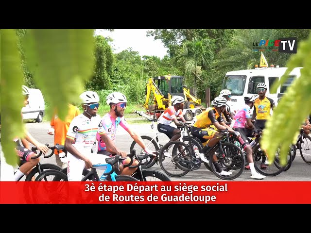 ⁣3è étape Départ au siège social de Routes de Guadeloupe