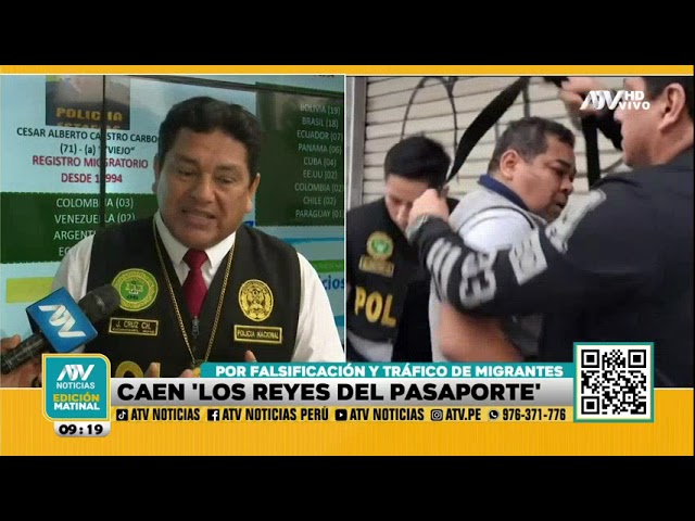 ⁣PNP captura a 'Los reyes del pasaporte' que se dedicaban a la falsificación y tráfico de m