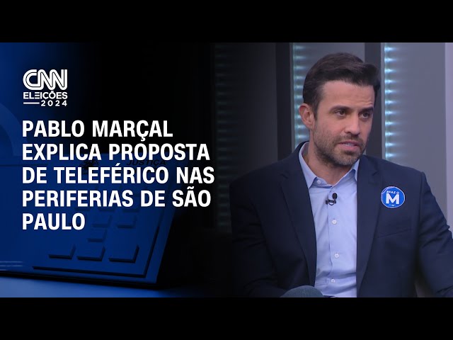 CNN Eleições: Pablo Marçal explica proposta de teleférico nas periferias de São Paulo