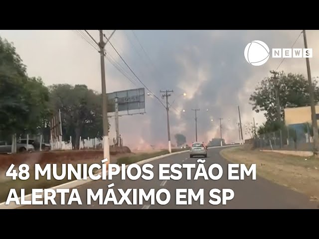 ⁣48 municípios paulistas estão em alerta máximo após as queimadas