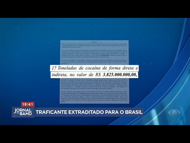 ⁣Paraguai extradita chefão do tráfico que usa navio para enviar drogas