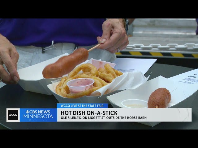 ⁣Enjoy your hot dish on a stick at the Minnesota State Fair