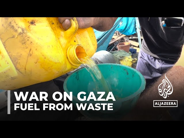 ⁣Gaza's artisanal fuel: Palestinians transform plastic trash to energy