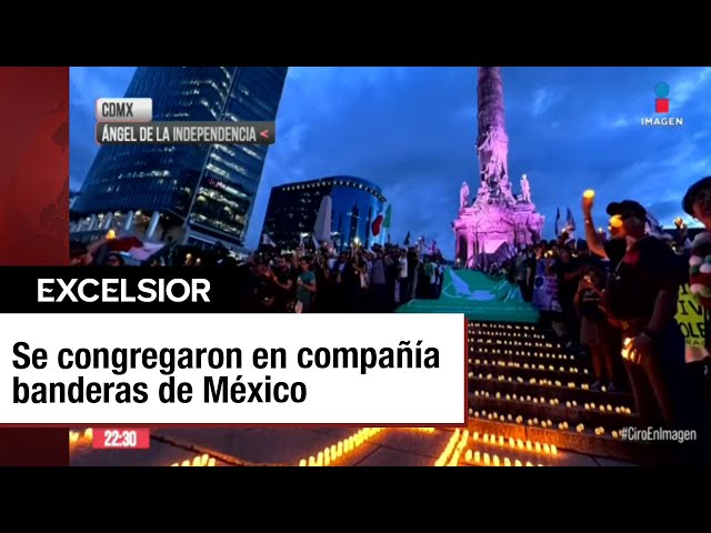 ⁣Trabajadores del Poder Judicial protestan en el Ángel de la Independencia