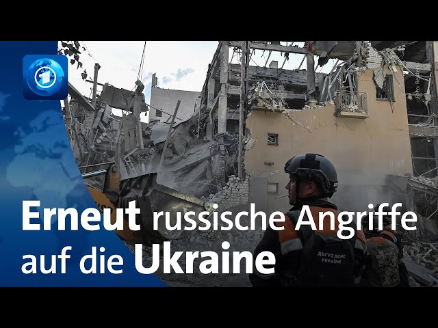 ⁣Russland greift Ukraine erneut mit Hunderten Geschossen an