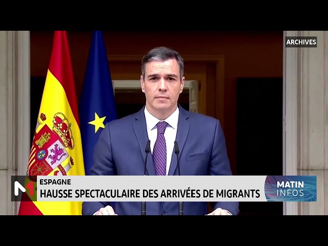 ⁣Espagne : hausse spectaculaire des arrivées de migrants