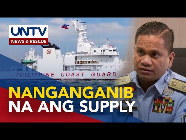 ⁣Supply sa PH vessel sa Escoda Shoal, paubos na; 40 China ships, nakapalibot sa bahura – PCG