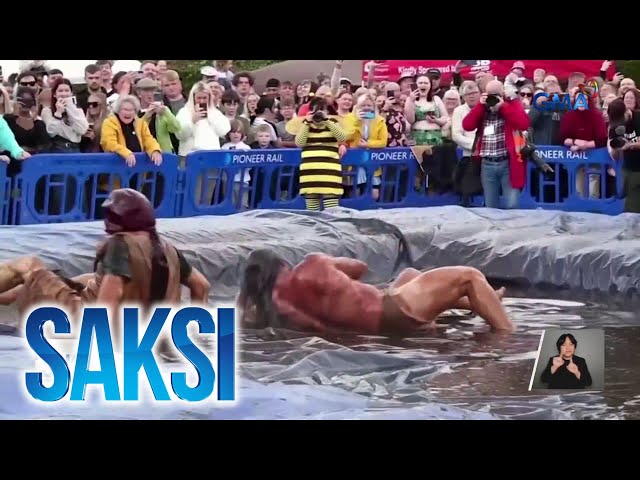 ⁣Amateur wrestlers, nag-wrestling sa pool ng gravy | Saksi