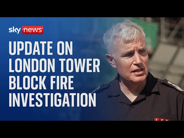 ⁣London Fire Brigade hold news conference after Dagenham tower block fire