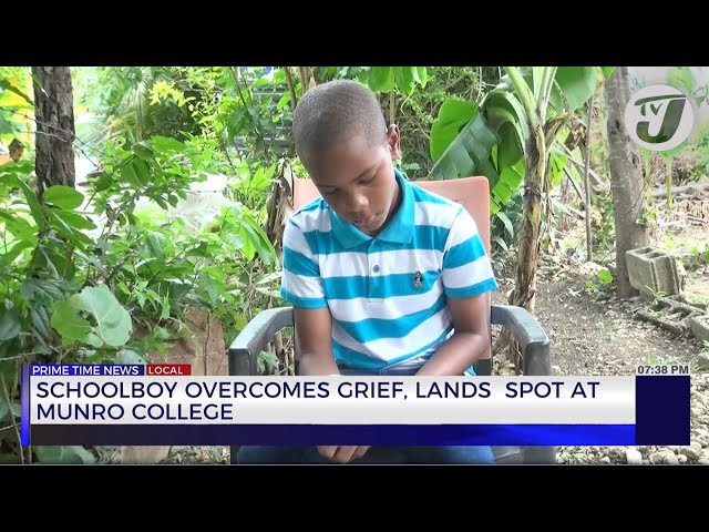 ⁣Schoolboy Overcomes Grief, Lands Spot at Munro College | TVJ News