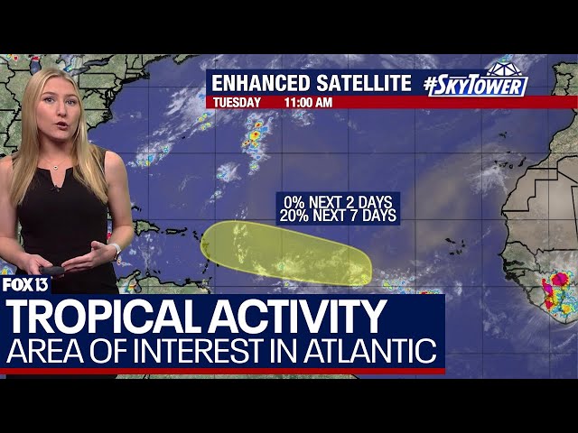 ⁣Potential tropical disturbance pops up in Atlantic as hurricane season nears peak