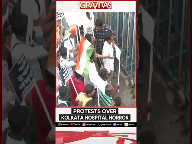 ⁣Protests over Kolkata rape-murder turn violent, police fire tear gas shells | WION Shorts