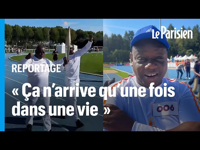 ⁣Golo et Ritchie « fiers » d’avoir ramené la flamme paralympique à Grigny