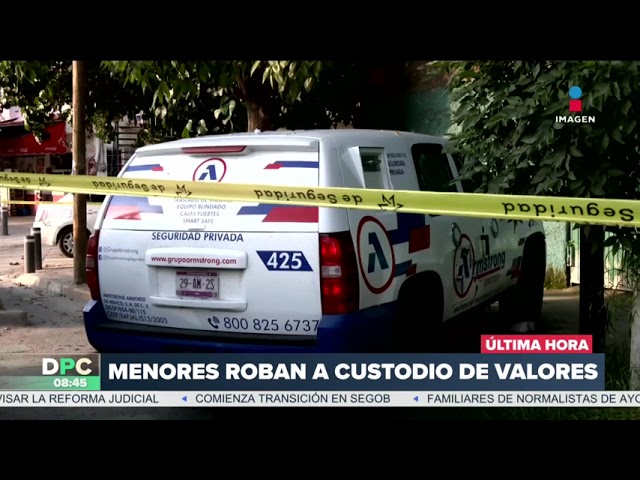 ⁣Menores roban un arma y un chaleco antibalas a un custodio en Jalisco