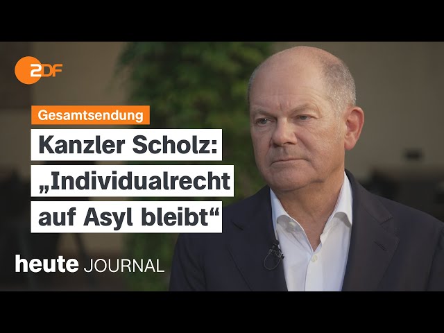 ⁣heute journal vom 27.08.24 live aus Jena: Thüringen vor der Wahl, Kanzler Scholz erklärt Asyl-Pläne