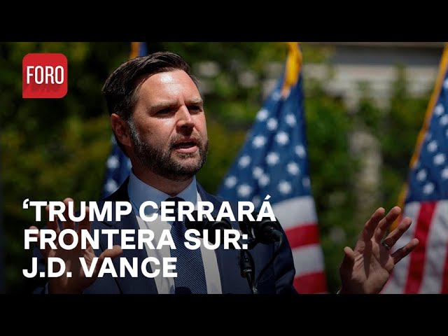 ⁣J.D. Vance asegura que Trump cerrará frontera con México en caso de ganar elección - A las Tres