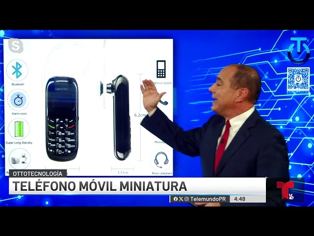 ⁣Teléfono miniatura con batería duradera