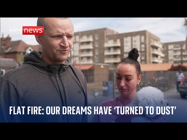 ⁣Dagenham fire: 'We've got no money, nowhere to sleep, nothing, nowhere'