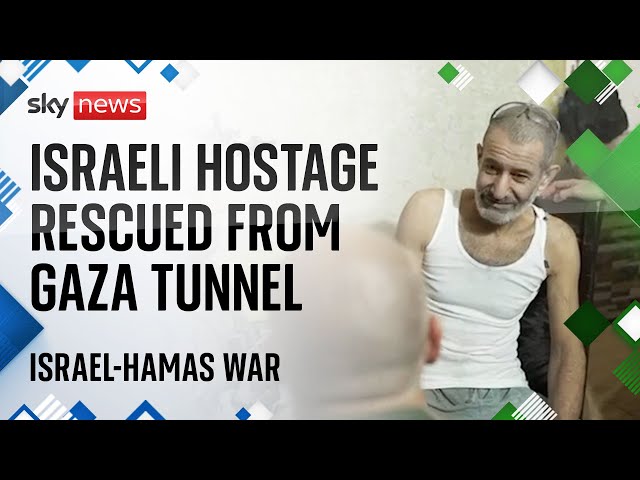 ⁣Israeli hostage rescued from underground tunnel in 'complex' operation | Israel-Hamas War