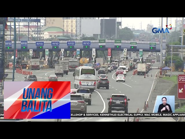 Full implementation ng RFID sa mga toll, iniurong sa October 1 | Unang Balita