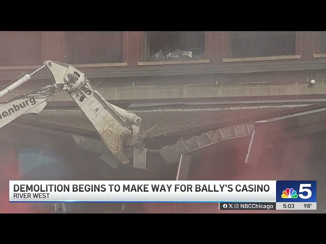 ⁣Demolition underway for new Bally's casino