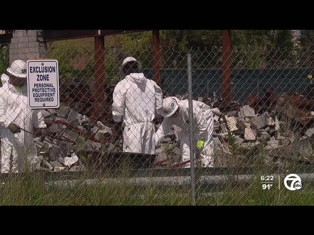 ⁣Clean-up effort begins at Clinton Township explosion site